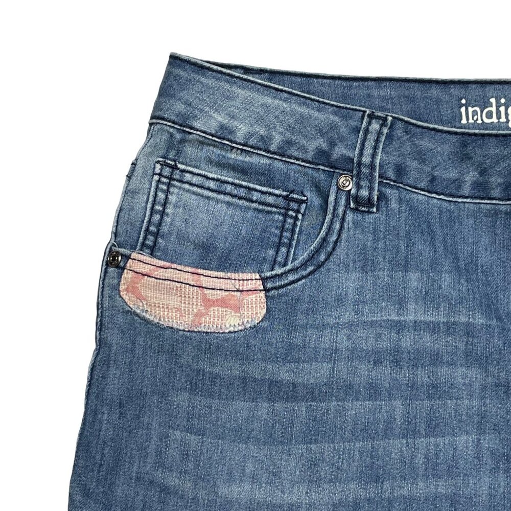 Indigo Thread Co 14 Patchwork Cropped Jeans - image 3